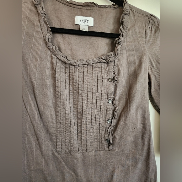 LOFT grey blouse,  XS - Picture 2 of 5
